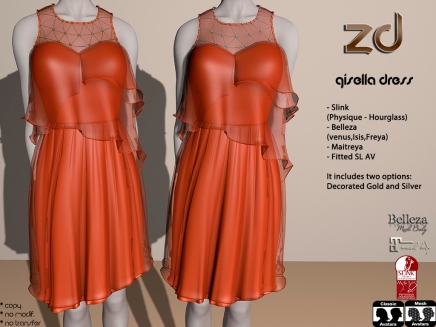 ZD Gisella Dress Orange